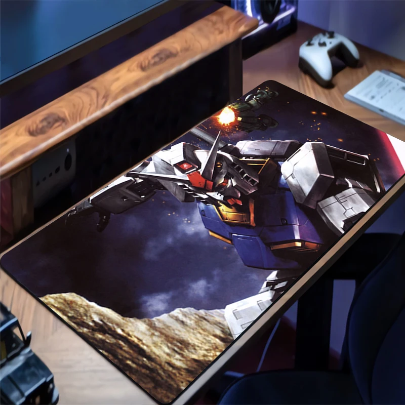 แผ่นรองเมาส์ Mechanical Warrior RX-78-2 Gundam Gaming Mouse Pad Rubber Desk Mat HD Non Slip Desk Mouse Mat Keyboard Pad Extended Pad
