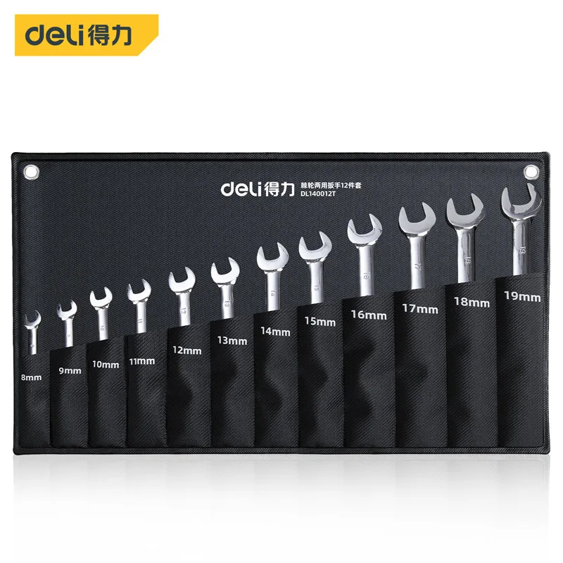 Tools Dual-Action-Ratschenschlüsselsatz und Gabelschlüssel, Multifunktions-DL 140012 T