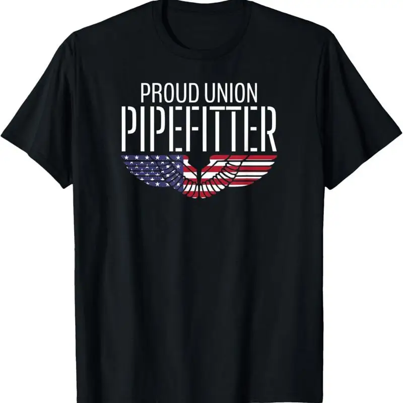Патриотическая футболка Proud American Pro Trade Union Welding Pipefitter