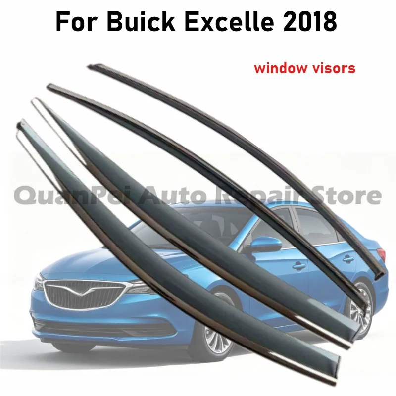 

High quality acrylic window visors For Buick Excelle 2018,4pcs precise fit,UV resistant,block rain & ventilation