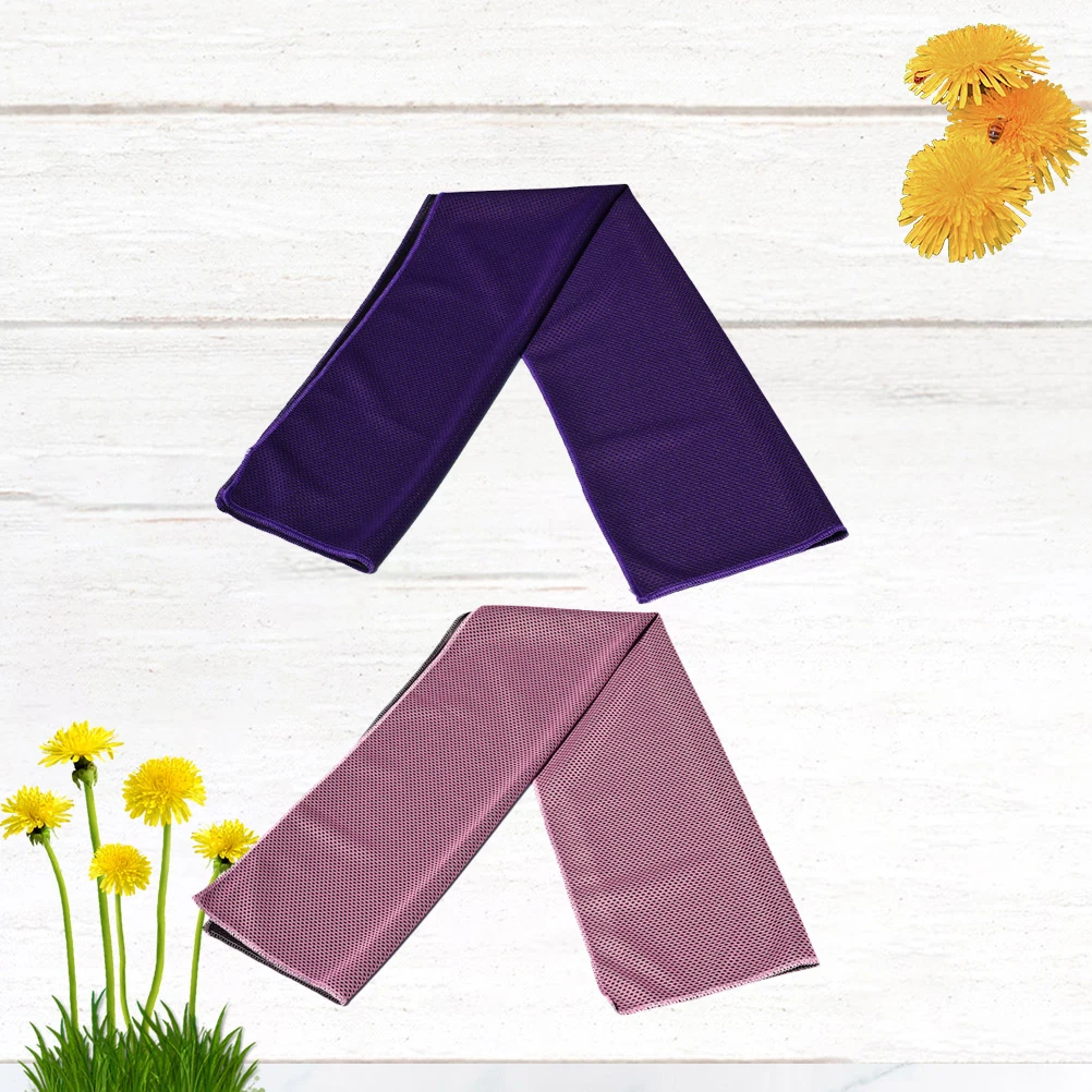 

2 pcs Cooling Towel Quick Dry Microfiber Gym Sports Towel For Running Camping Yoga Hiking Swimming Outdoor Fast Drying Face Neck