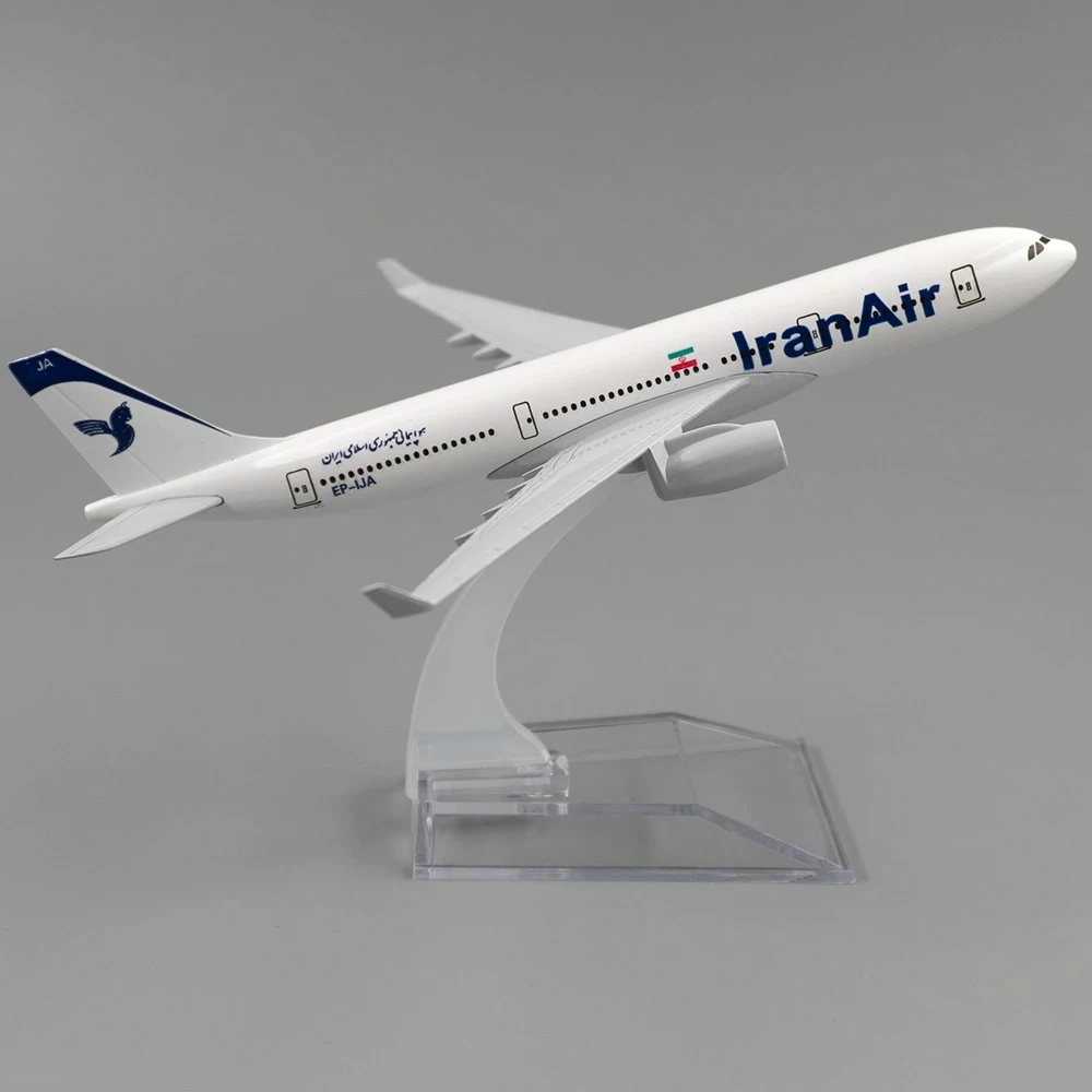 1/400 Scale Alloy Aircraft Airbus A330 Iran Air 16cm Plane Model Toys Decoration Children Gift Collection