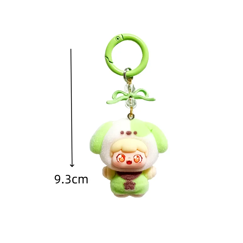 كارتون لطيف ثلاثي الأبعاد كلب قائم لطيف الحبوب المفاتيح حقيبة السيارة قلادة هدية صغيرة