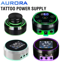 Fuente de alimentación para tatuaje Aurora 2, para bobina y máquina de tatuaje rotativa, batería para pluma, actualización Aurora 3, salida Dual LCD, pantalla TFT completamente táctil