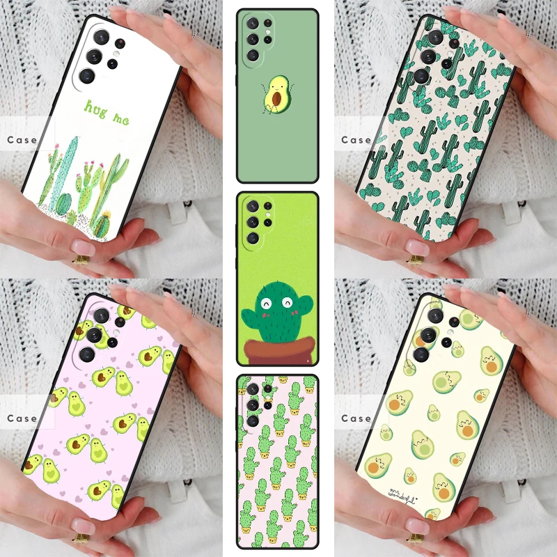 Cactus Avocado Cacto Mexican Plants TPU Phone Case for Samsung Galaxy S26 S25 S24 S23 S22 S21 S20 Note10 Plus FE Ultra Cover