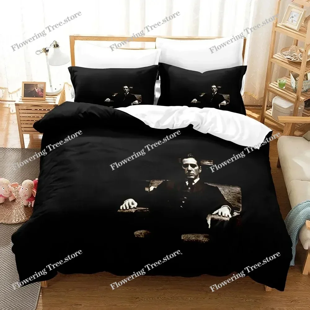Godfather Bedding Set Single Twin Full Queen King Size Gangster boss Bed Set Aldult Kid Bedroom Duvetcover Sets 3D Print