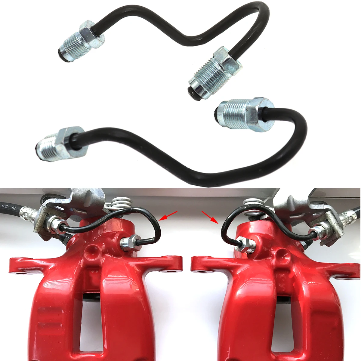 

Car Rear Brake Pipes Lines Hoses to Caliper Pair Left Right Accessories Auto Parts For VW TOURAN EOS Skoda YETI SEAT TOLEDO Audi