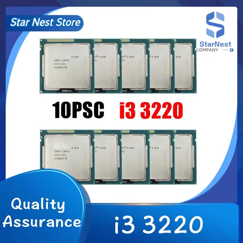 10pcs/Lot  Core i3 3220 3.3GHz Dual-Core LGA 1155 processor