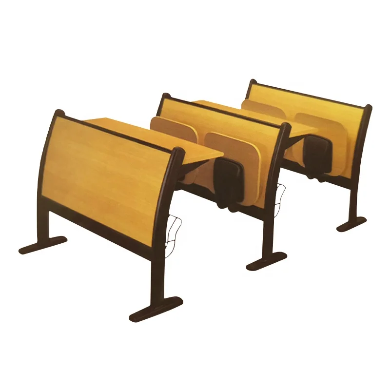 Modern College University High School Wooden Mdf Student Desk And Chairs School Classroom Furniture