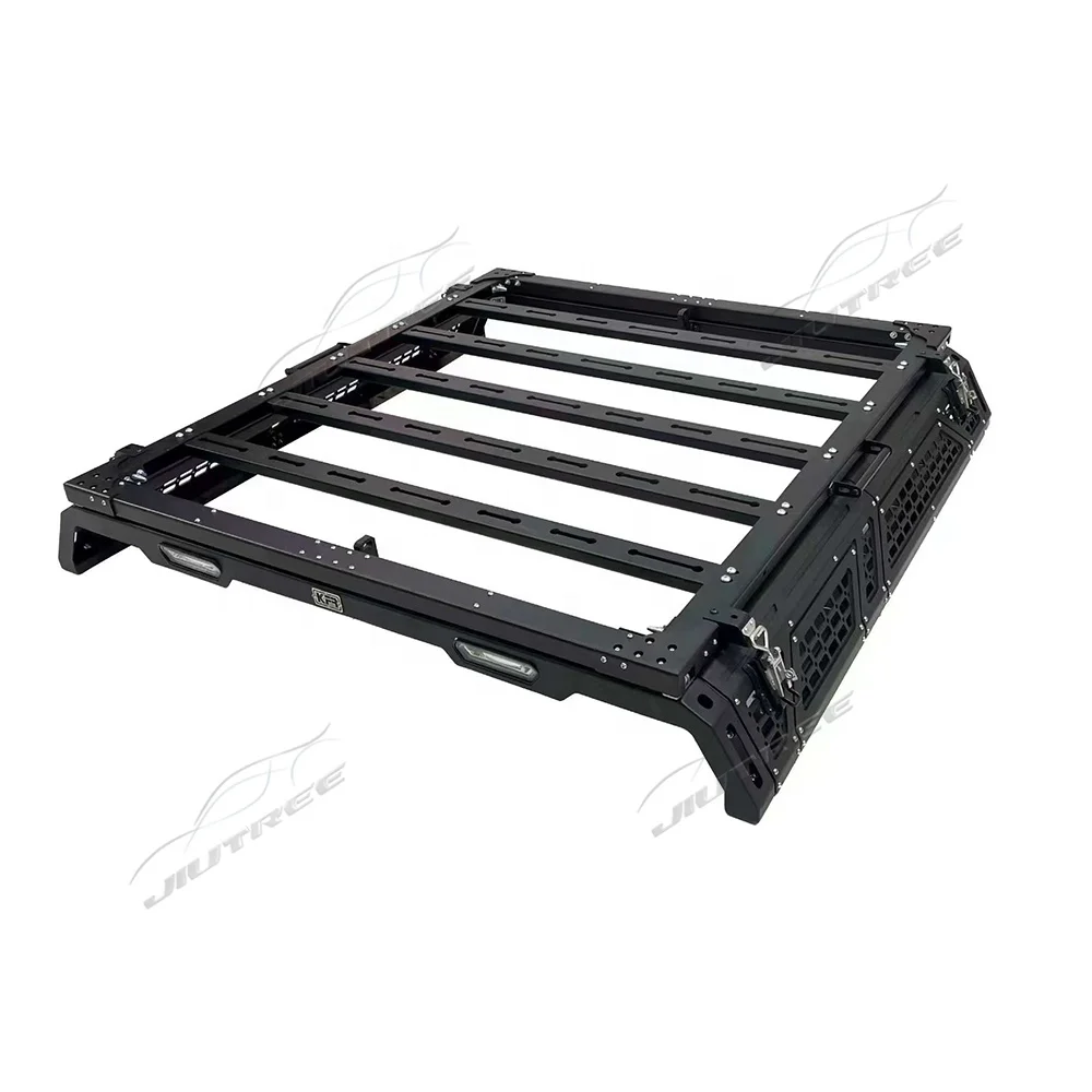 JIUTREE for F150 Expandable roof luggage rack for Ford Raptor.Top-loading, half-height gantry design.Perfect for pickup storage