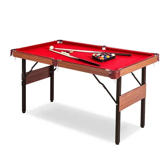 Kids Game Mini Pool Table 4.5ft Small Size Folding Billiard Table