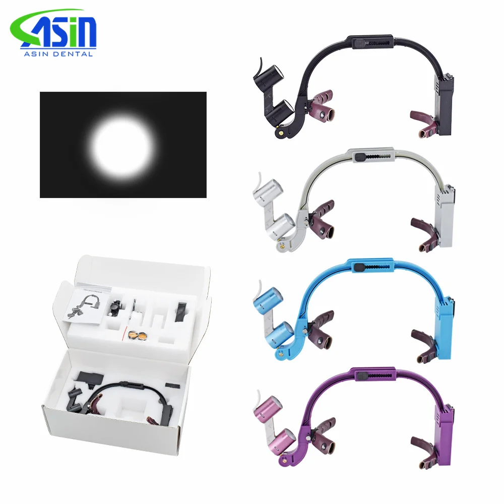 

Colorful Dental Loupe Magnification Binocular Surgery Surgical Magnifier with Headlight LED Light Dentist Medical Loupes Lamp