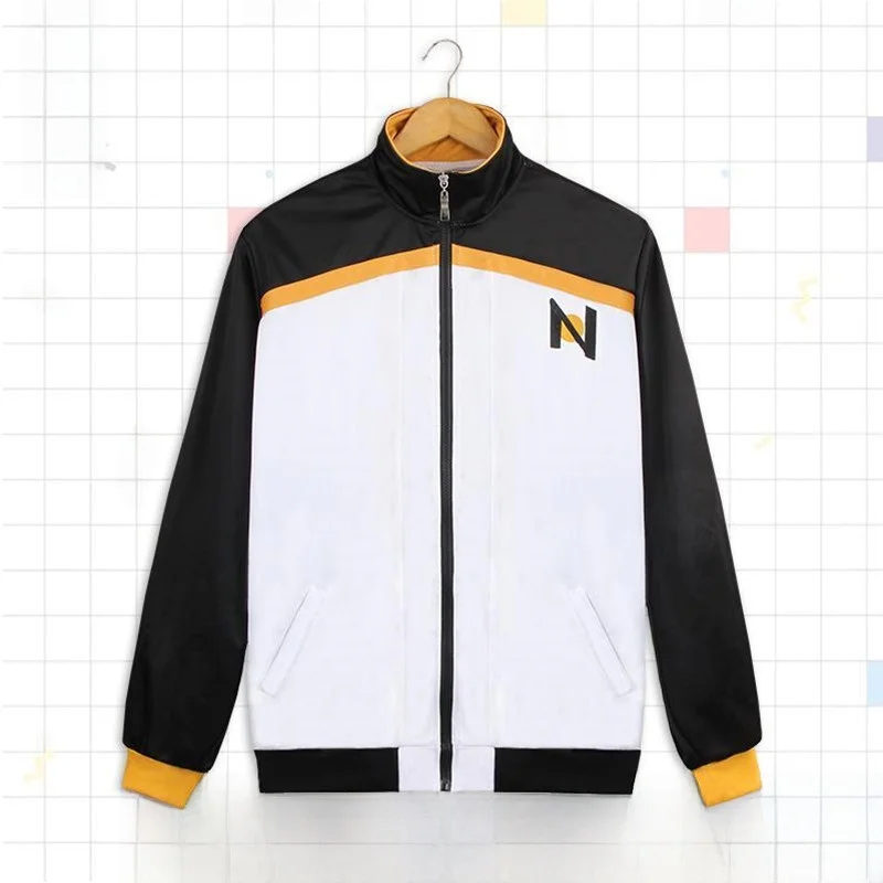 

Anime Cosplay Sweatirt Outerwear Youth Faion Spring Autumn Long Sve Zipper Hooded Loose Fit Outerwear for Young Men