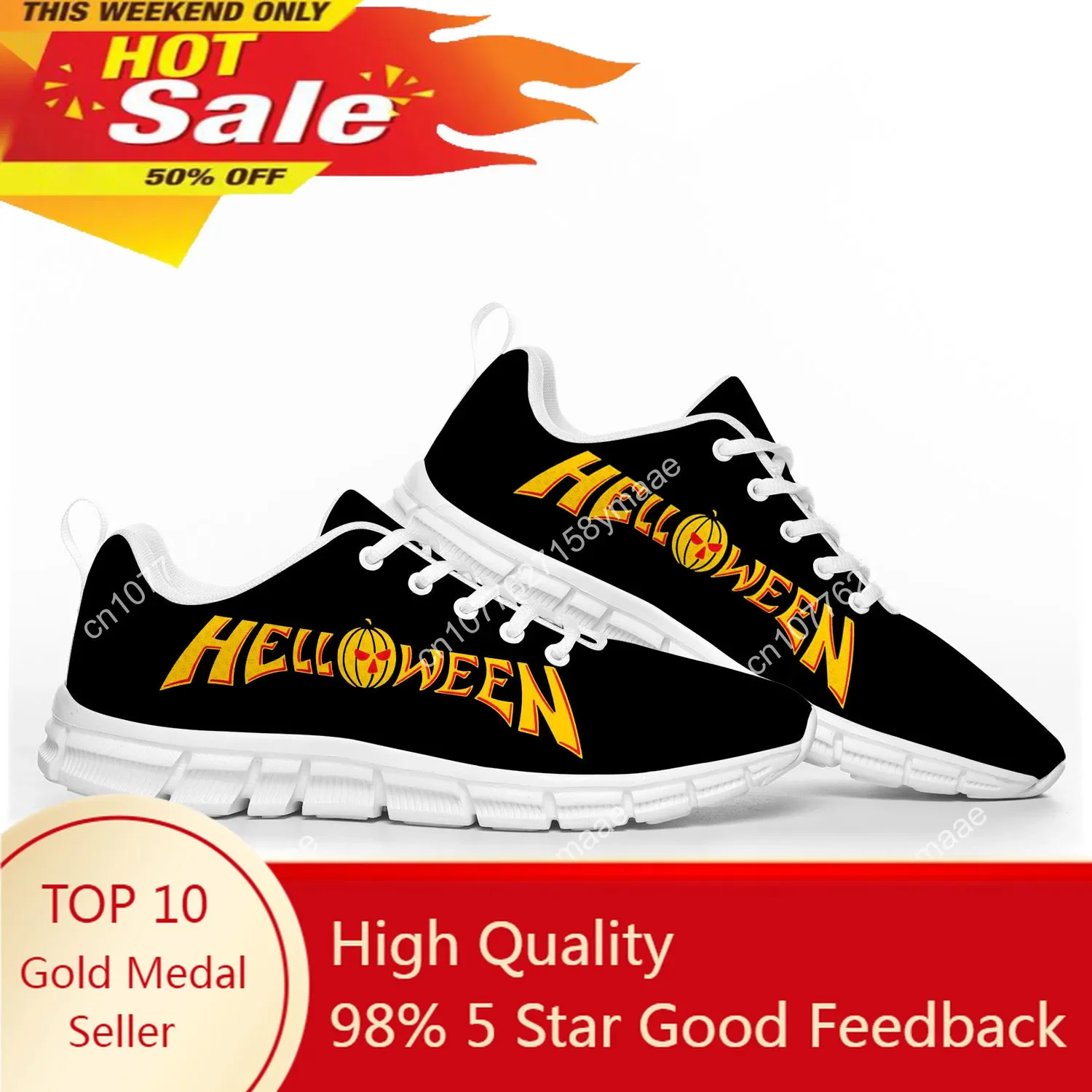 

Helloween Band Sports Shoes High Quality Mens Womens Teenager Kids Children Sneakers Walls of Jericho Sneaker Customize Shoe
