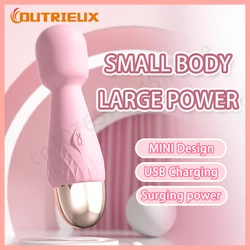 Powerful 10 Modes Vibration Mini Vibrator Magic Stick USB Charging Massager G-Spot Masturbator Vibrators Sex Toy For Women Adult