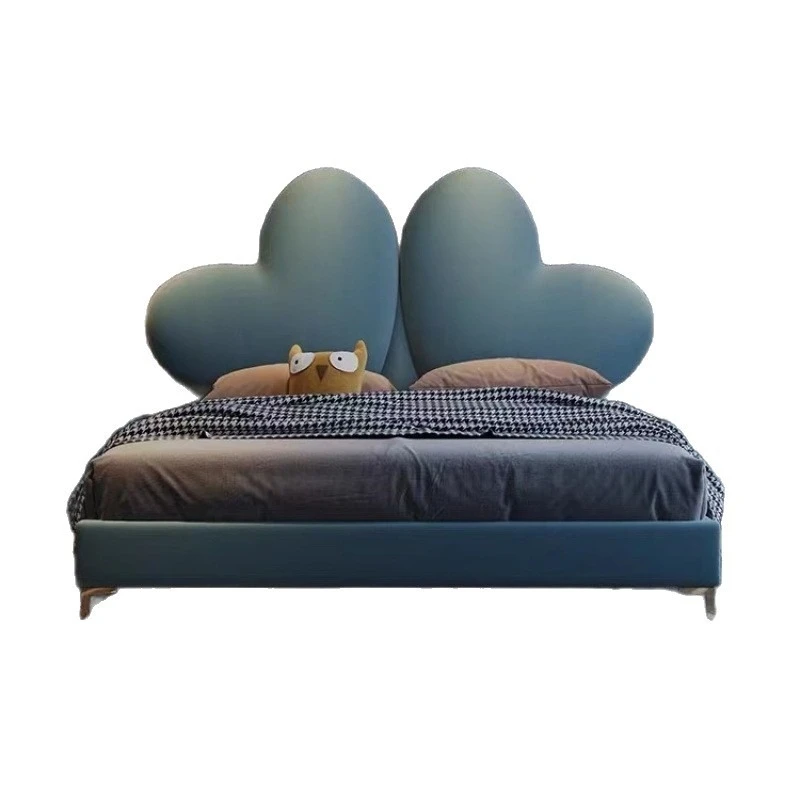 

Princess bed light luxury fabric bed, modern simple bedroom creative love bed