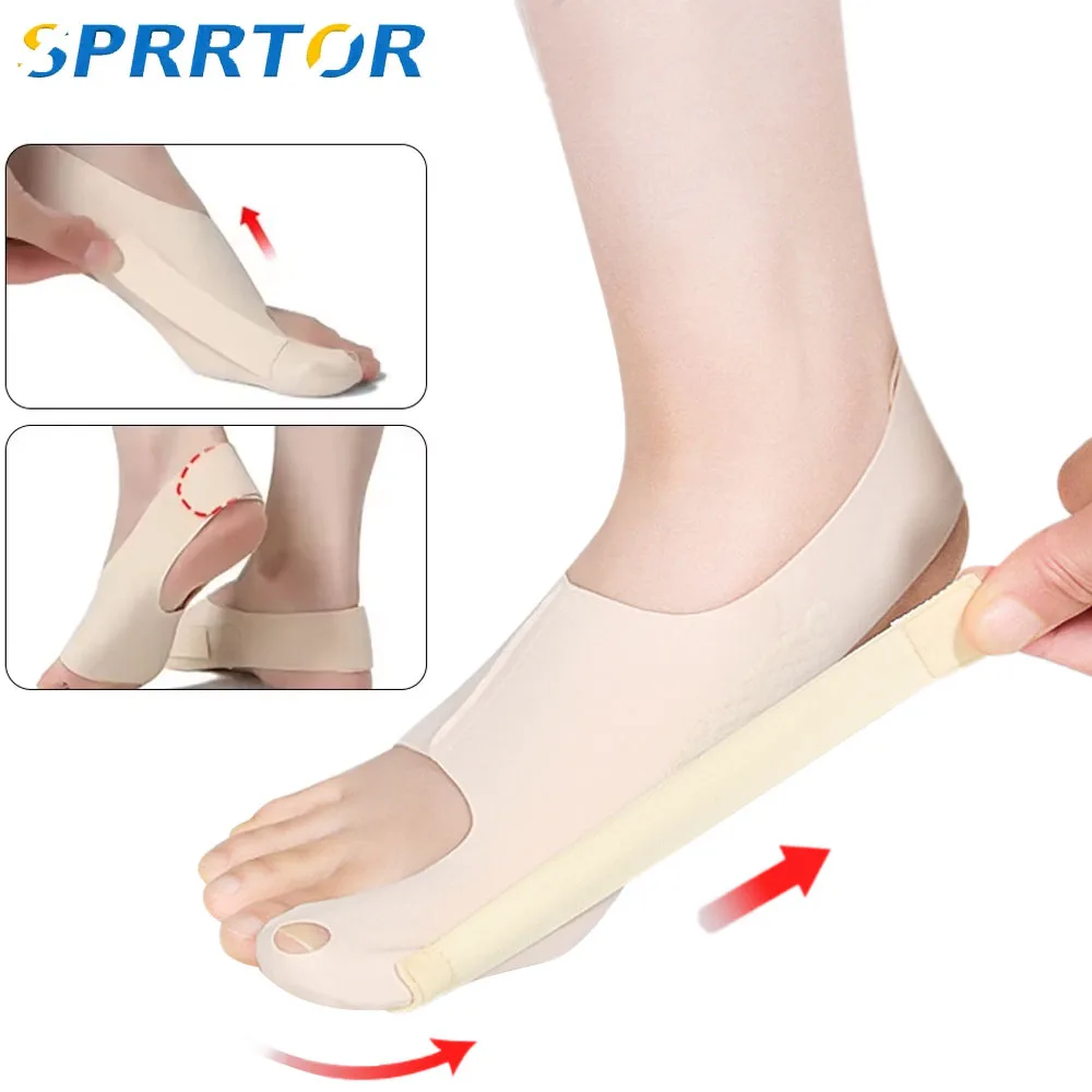 1 unidad de Corrector de Juanetes para el Dedo Gordo del Pie, Calcetines Ortopédicos Ajustables, Separador de Dedos, Alivio del Dolor, Protector de Pies para Hallux Valgus, Herramientas para el Cuidado de los Pies
