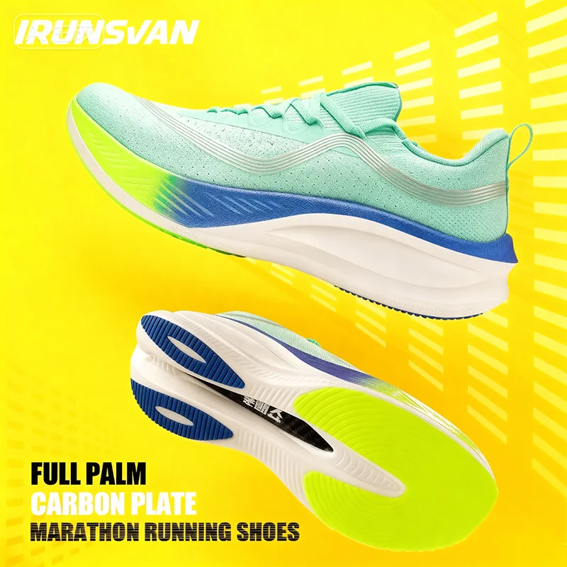 

IRUNSVAN Men's Carbon Plate Sneakers Professional Marathon Racing Running Shoes High Quality Shoes Comfortable Sports Shoe