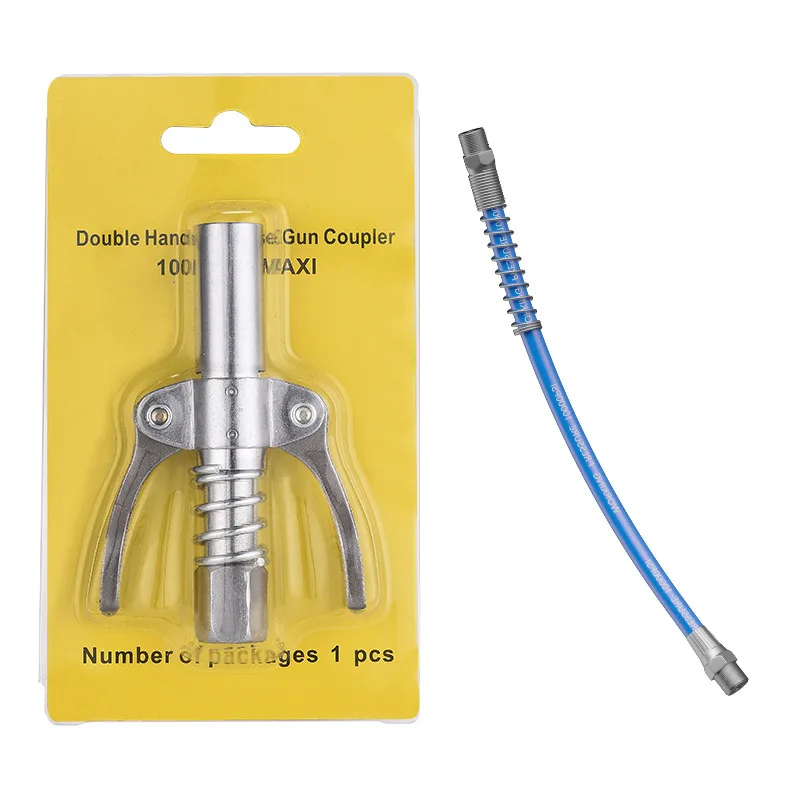 

New Locking Clamp Grease Gun Nozzle Nipple Heavy-duty High Pressure Quick Release Grease Gun Coupler EF001