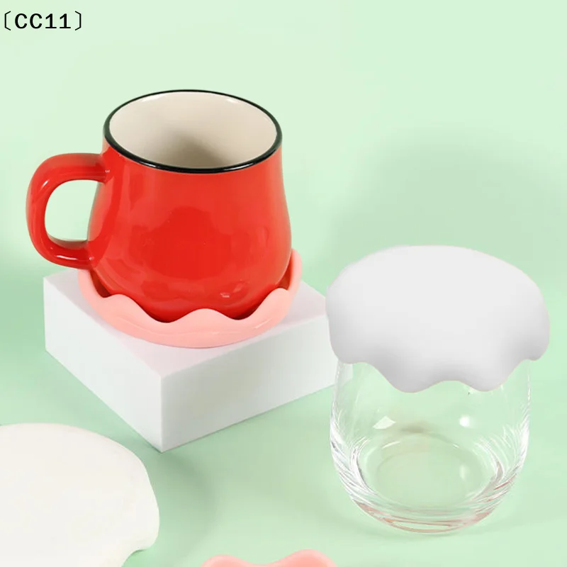 Multi Sizes Silicone Leakproof Mug Lid Heat Insulation Coffee Cup Cover Reusable For Commute Travel Outdoor And Home Use〔CC11〕