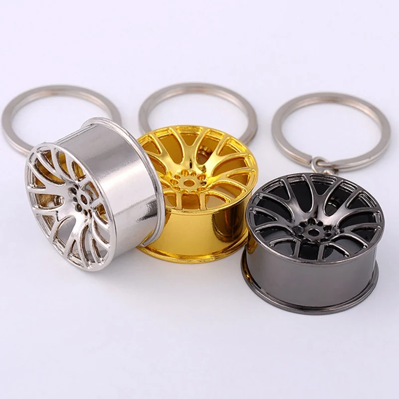 Car Wheel Rim Key Chain for Land Rover Defender Discovery Freelander LR2 LR3 LR4 Range Evoque