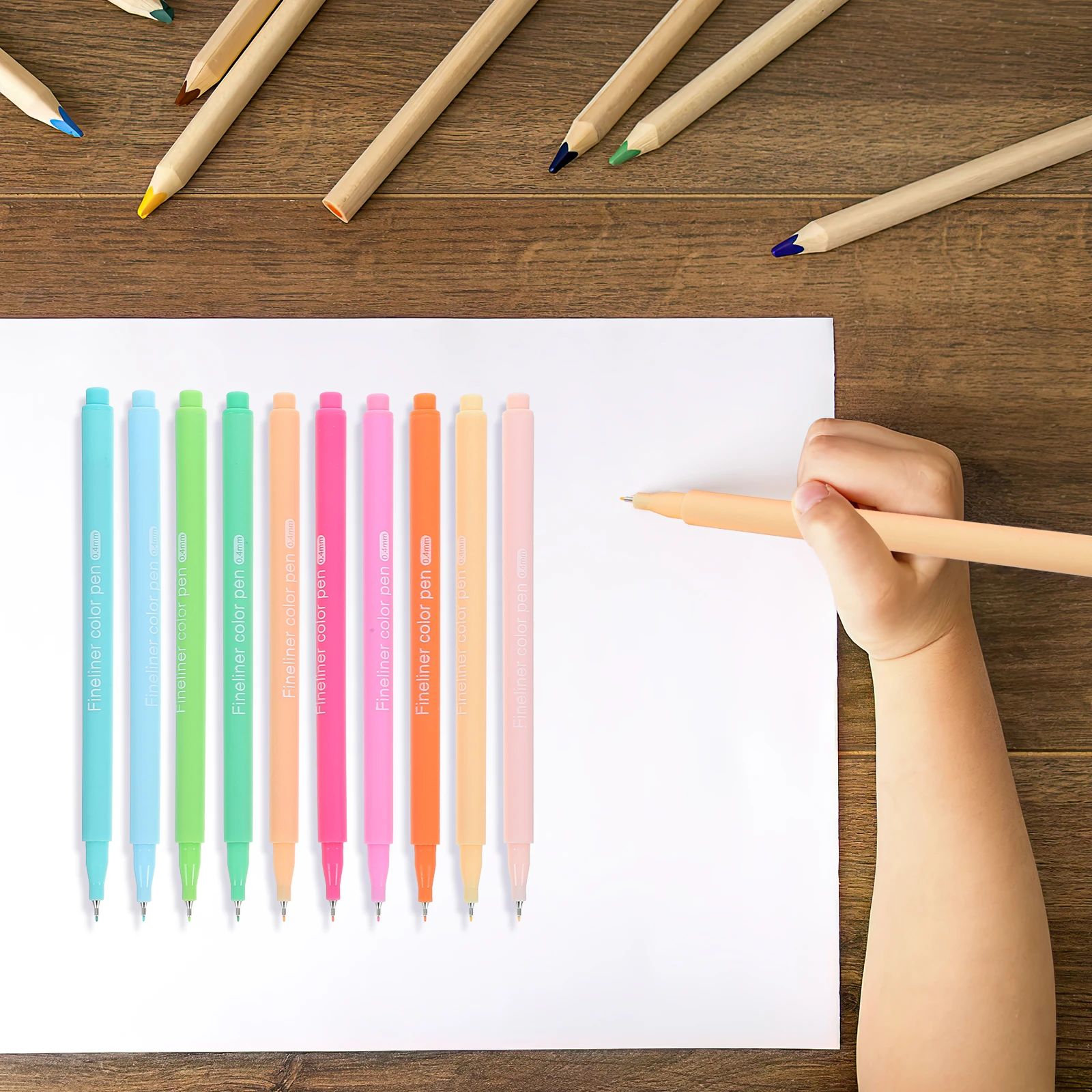 

10 Pcs Handbook Set Drawing Pens Notes Colored for School Plastic Colorful Paint