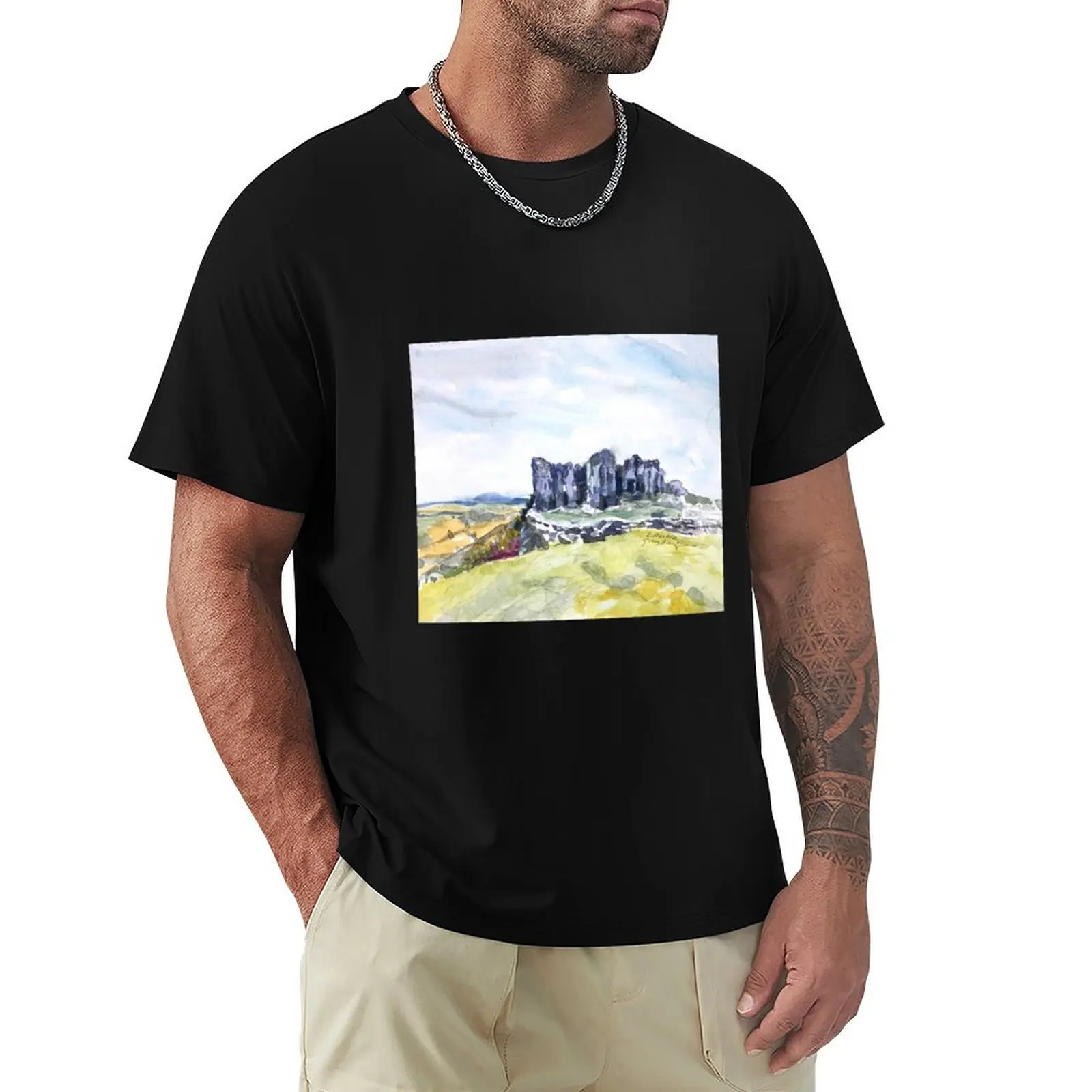 Carreg Cennen Castle, Wales Camiseta Festival Casual Manga Curta