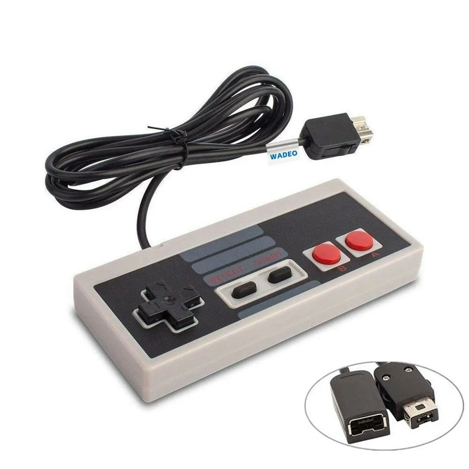 NES 6FT เกมแพดขนาดมินิเกมคลาสสิก Nintendo CLASSIC คอนโทรลเลอร์พร้อมสายเคเบิลยาว1.8เมตร