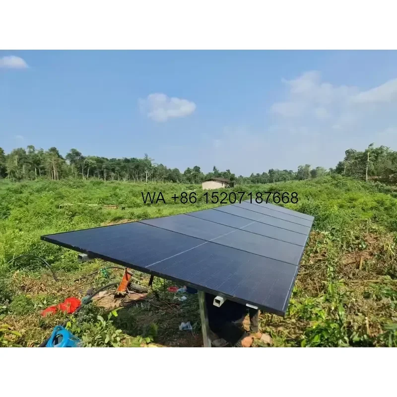 Wmwmnu Affordable Hybrid Solar AC DC Submersible Water Pump for Deep Well Irrigation