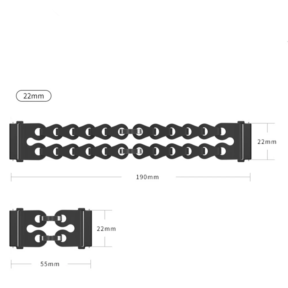 20mm 22mm New Fashion Hollow Universal band per Samsung Galaxy Watch 3 4 5 6 5Pro Watch cinturino in Silicone bracciale da polso sostituibile