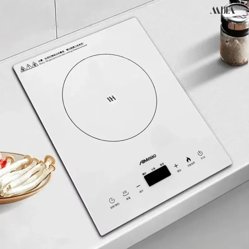 Household high power induction cooker 3000W desktop embedded single stove white crystal silver cooker