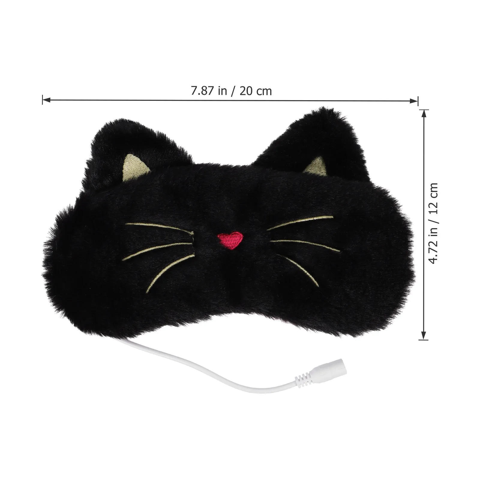 1Set 3D Eye Mask Heating Sleep Blinder USB Magnetic Absorption Eye Patch Adjustable Band for Home Travel Blackout Eyepatch