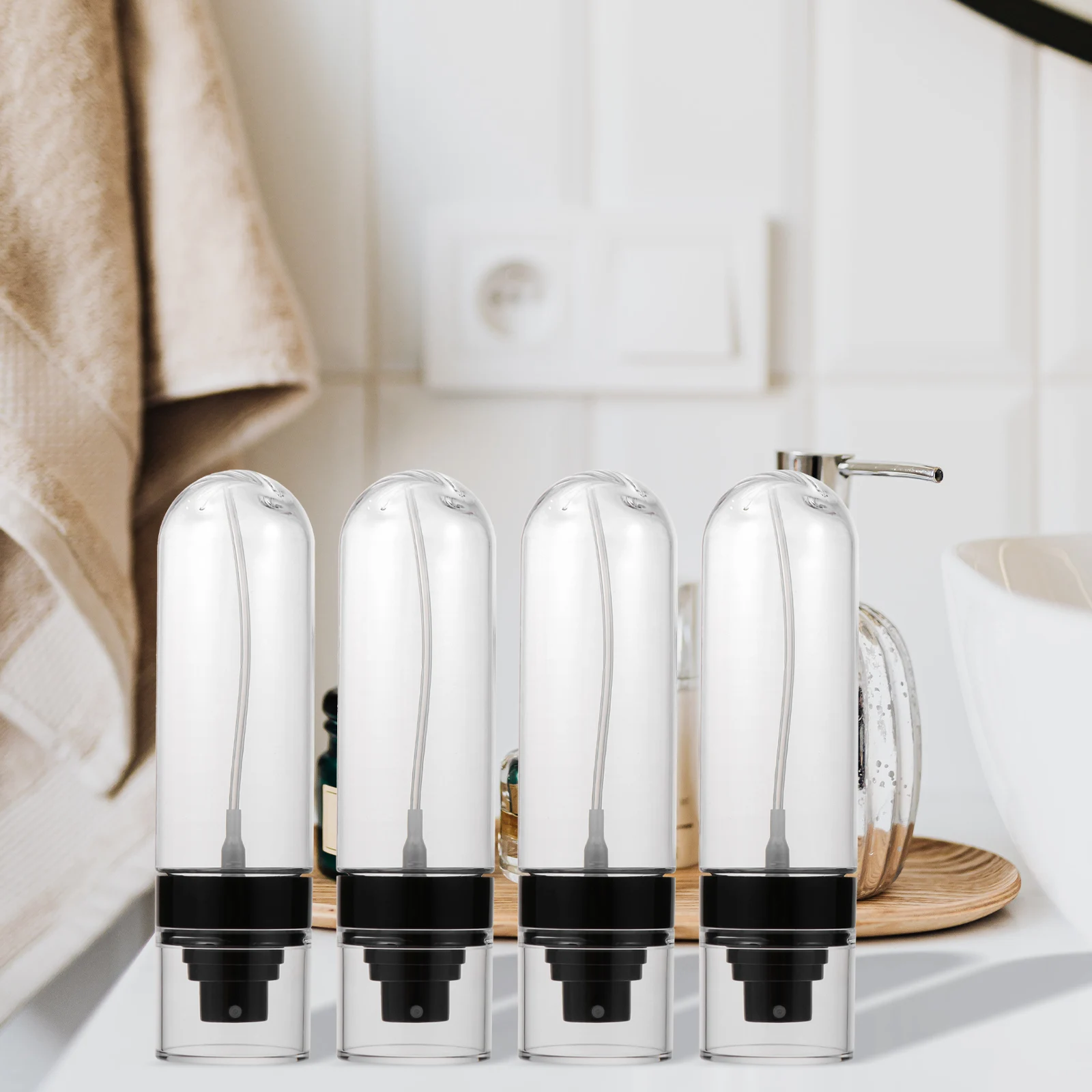 

4Pcs 100ml Inverted Spray Bottles Dispenser U Shape Refillable Spray Bottle Inverted Bottle Dispenser