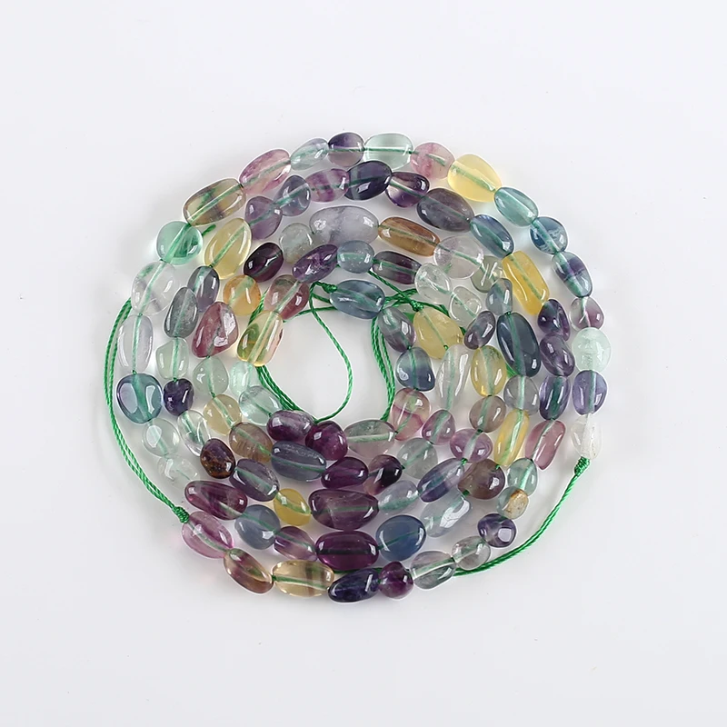 Natural Fluorite Necklace Beads For Womens, Gemstone For Jewelry DIY Making Charm Gift Accessories