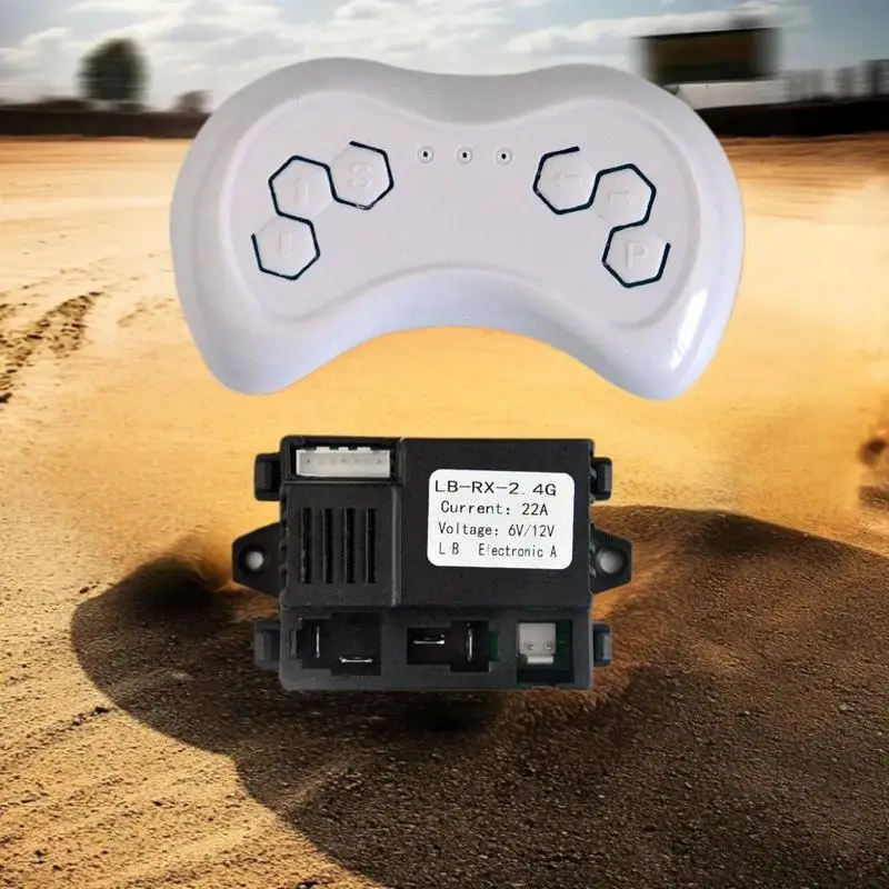 子供用電気自動車用交換用リモコン、1/2個の耐久性のあるLB350-2.4Gリモコン6V/12V LB-RX-2.4Gレシーバー