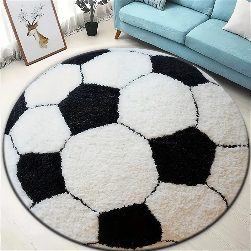 Tapis de football créatif VIKAMA : Tapis antidérapant et insonorisant pour chevet, salon et canapé – Accessoire de décoration intérieure