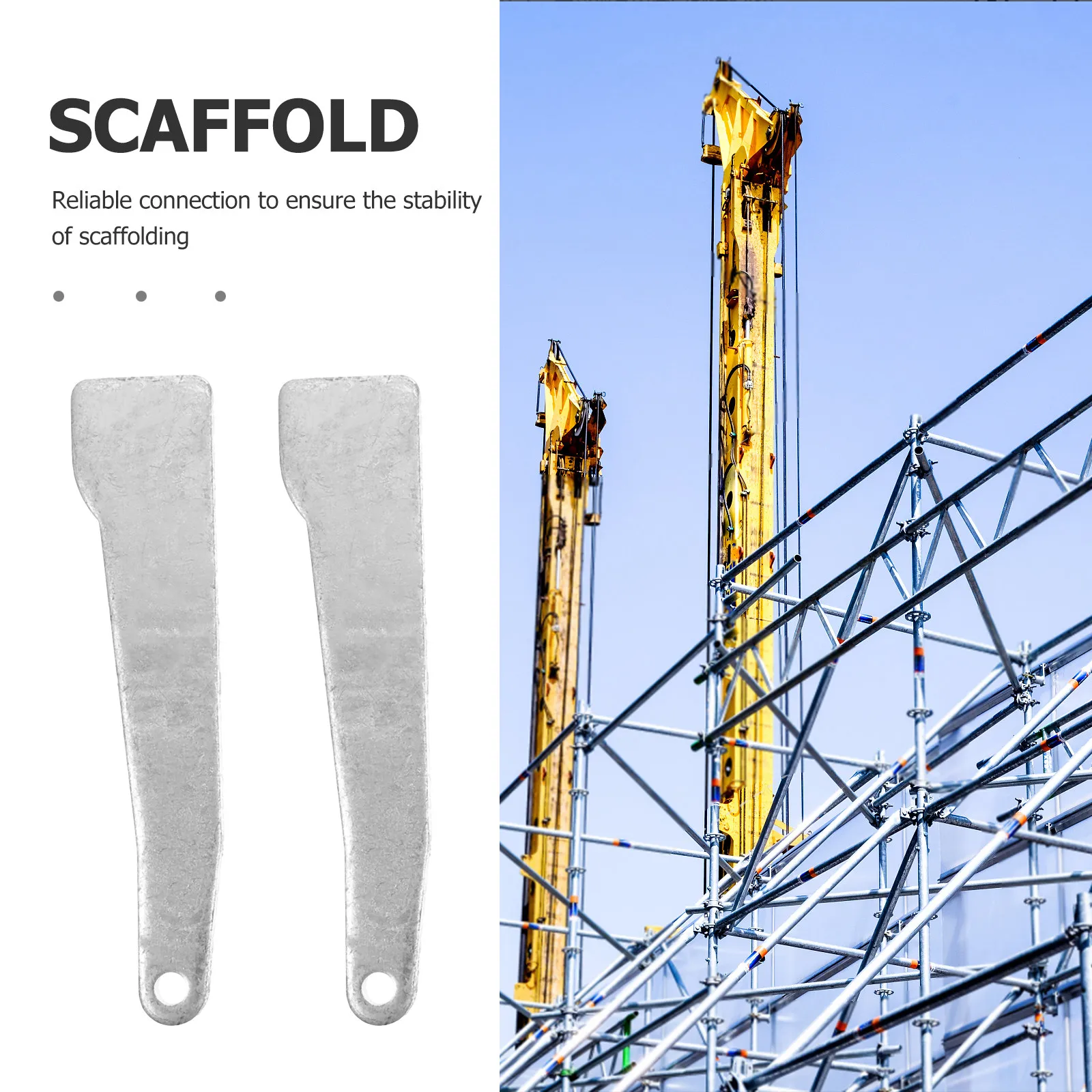 4Pcs Disc-Lock Scaffolding Insert Plate Heavy Duty Iron Scaffold Fixing Part Easy Assembly Compatible with All Scaffold Systems