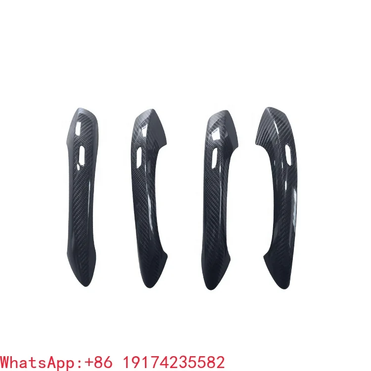 

4 PCS Real Carbon Fiber Car Outer Door Handle Cover for Porsche Panamera 971 2018