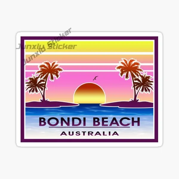 

AUSTRALIA BONDI BEAVH Car Stickers Scenic Travel Vinyl World Tourist Attractions Decoration Decal Car Parts Accessories
