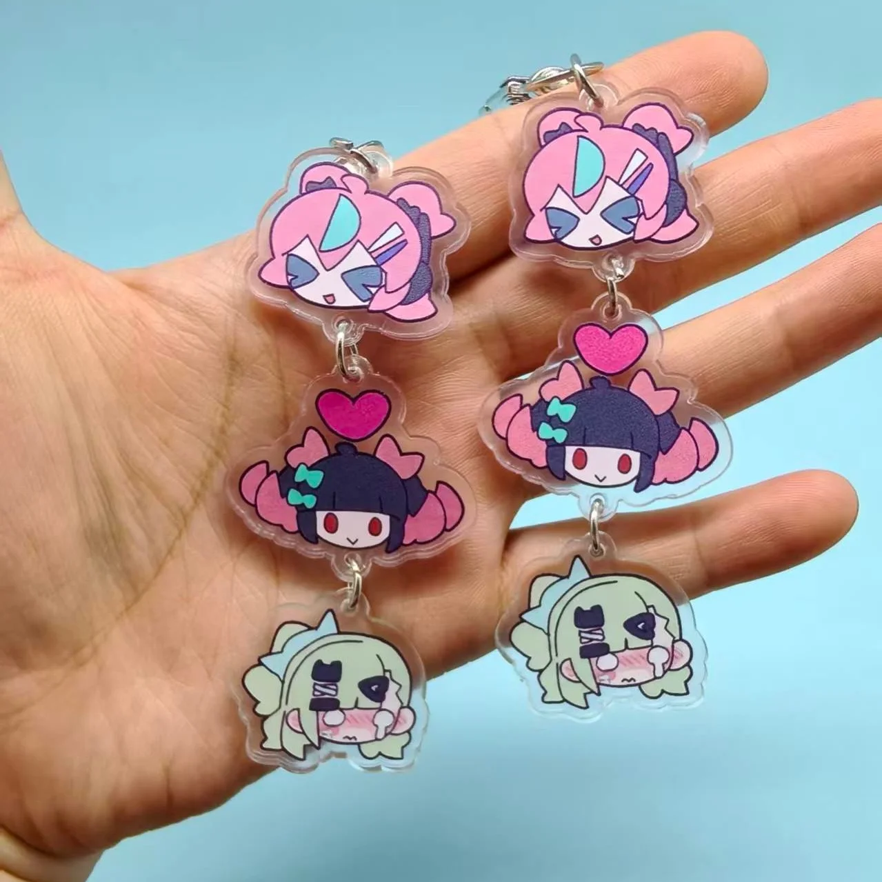 Zenless Zone Zero Angels of Delusion Acrylic Keychain Sunna Aria Nangong Uha Keyring Cute Backpack Pendant Cosplay Fans Gift