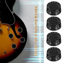 White Numbers Replacement Bucket Shape Knob Bass Tuning Switch Tone Volume Knobs Electric Guitar Speed Control For Les Paul LP