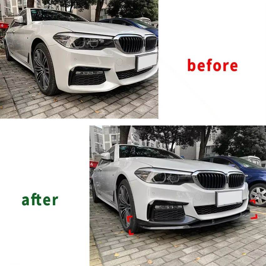 For BMW G30 G31 2017 2018 2019 Accessories Body Kit Car Front Lip Bumper Spoiler Splitter Protective Cover 5Pcs Automobiles Part