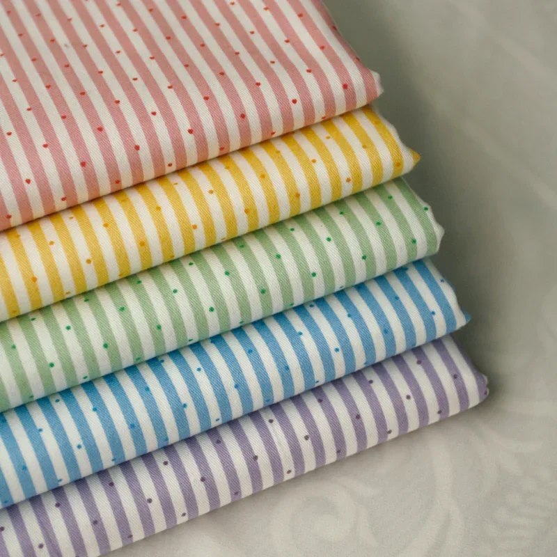 

Свежая полосатая саржевая ткань из чистого хлопка для модного платья, рубашки, оптовая продажа, ткань по метрам, шитье своими руками