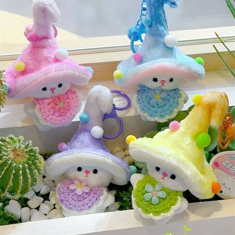 15 cm Kawaii Plüsch Anhänger PP Baumwolle Pilz Elf Plüsch Schlüsselanhänger Pilz Elf Bunte Pilz Puppe Schlüsselanhänger Rucksack Anhänger Spielzeug