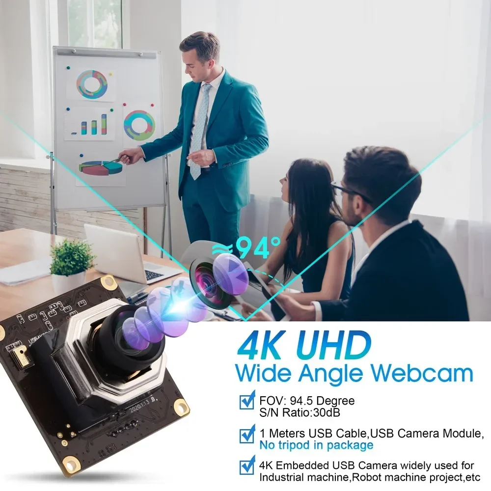 2026 best seller ELP 4K Autofocus HD Webcam UVC IMX415 Color CMOS 30fps Mini USB Camera Module 4K For Windows Linux