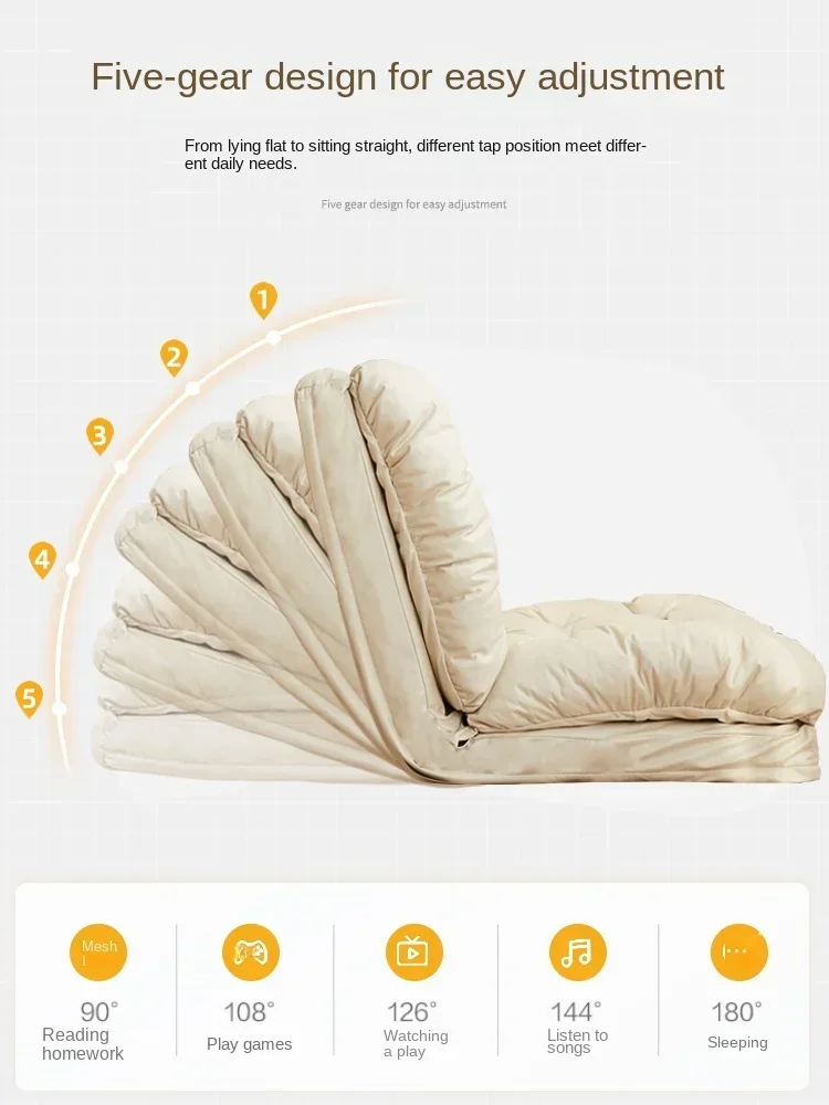 Lazy Sofa Reclining and Sleeping Tatami Seat Couch Foldable Dual-Purpose Sofa Bed Balcony Recliner Lazy Bone Chair