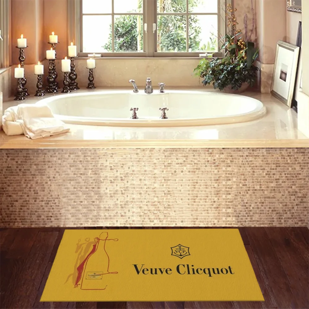 Foot Mat Home Veuve Clicquot Soft Room Carpets Modern Home Decor Custom Doormat Entrance Door Hallway Rug Long Corridor Carpet