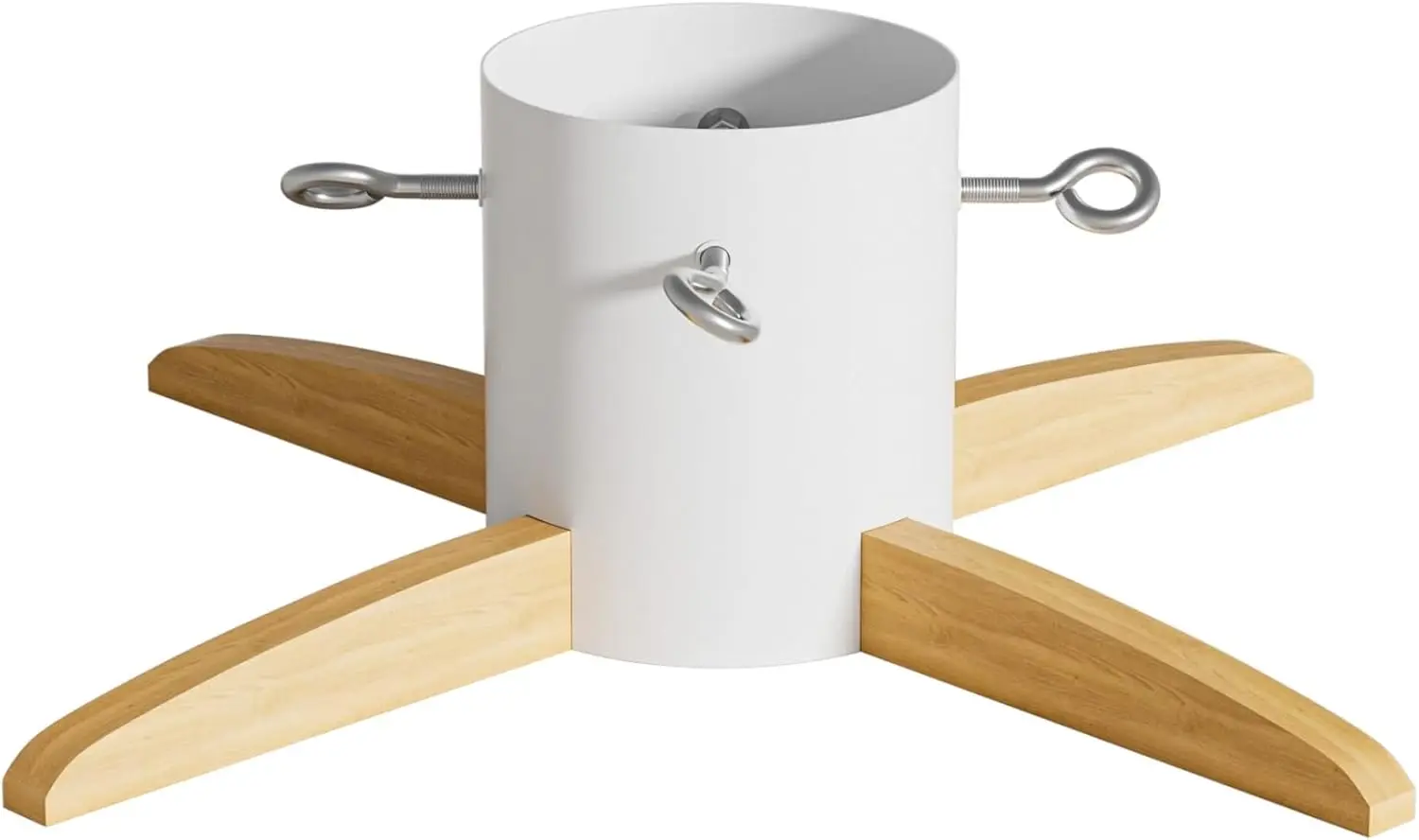 

Подставка для рождественской елки — изготовлена из металла и массива дерева, подходит для рождественских елок длиной 5–10 футов — белый