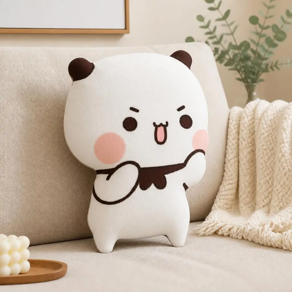 Dudus Bubus Shaped Stuffed Throw Pillow Cute Cartoon Fighter Cushion for Sofa Bedroom Home Decor Gift Martial Arts