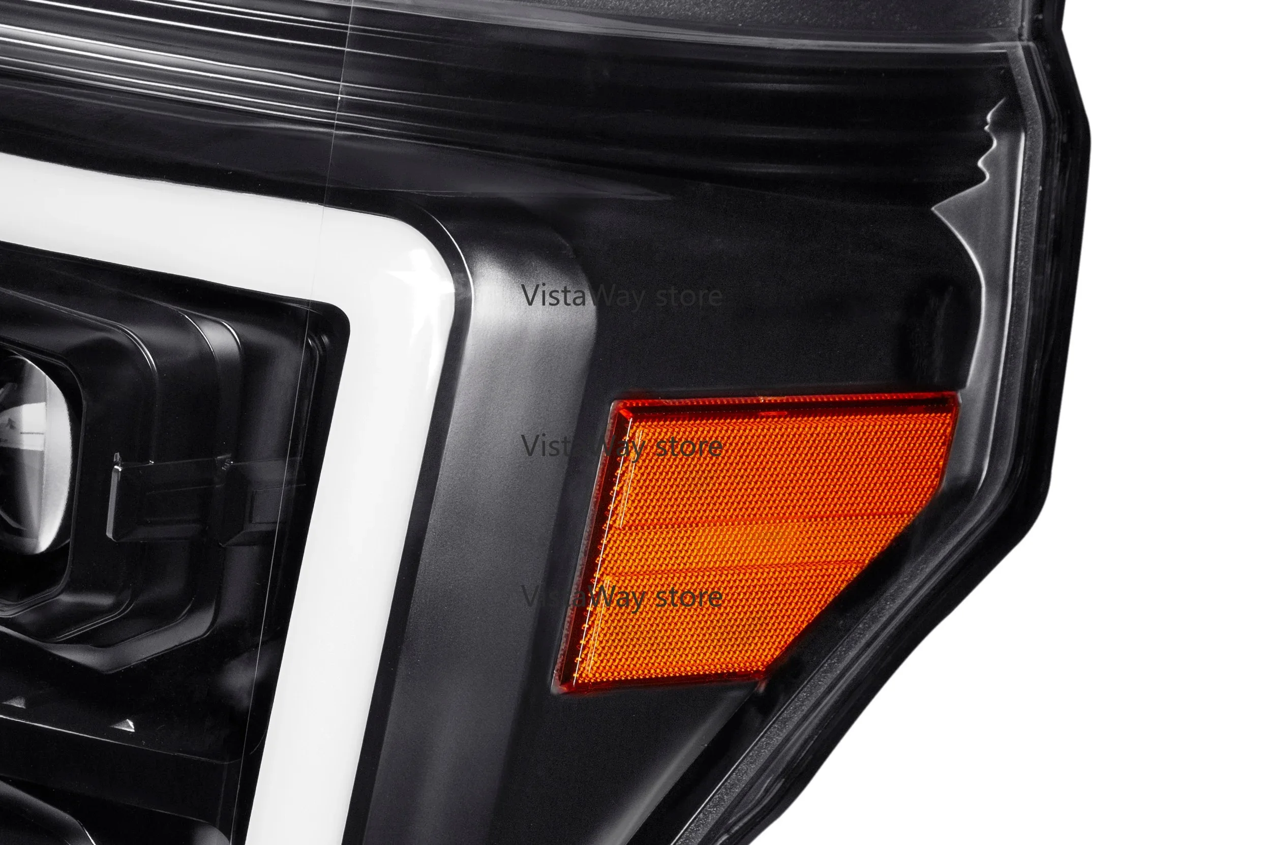 Hot-selling Front light Switchback Sequential LED C-Bar Projector Headlights FOR 2011-2016F250 F350 F450 F550(Black /Clear